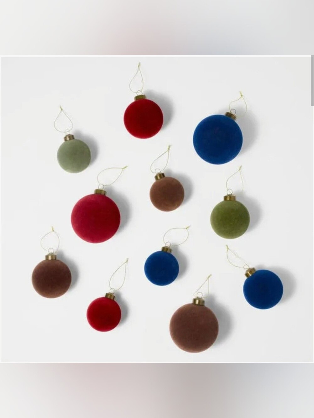Threshold Designes With Studio McGee Set of 11 Velvet Glass Christmas Ornaments